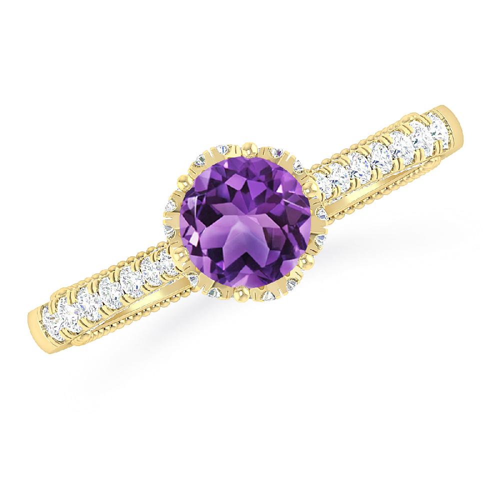 Yellow Gold - Amethyst