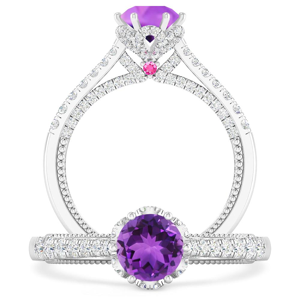 White Gold - Amethyst