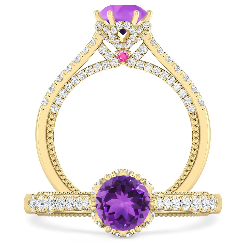 Yellow Gold - Amethyst