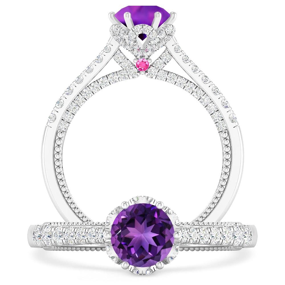 White Gold - Amethyst