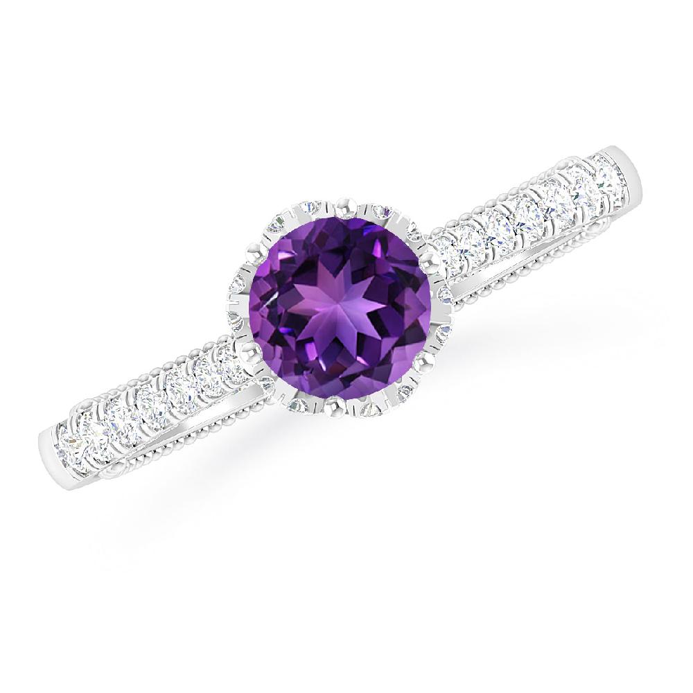 White Gold - Amethyst