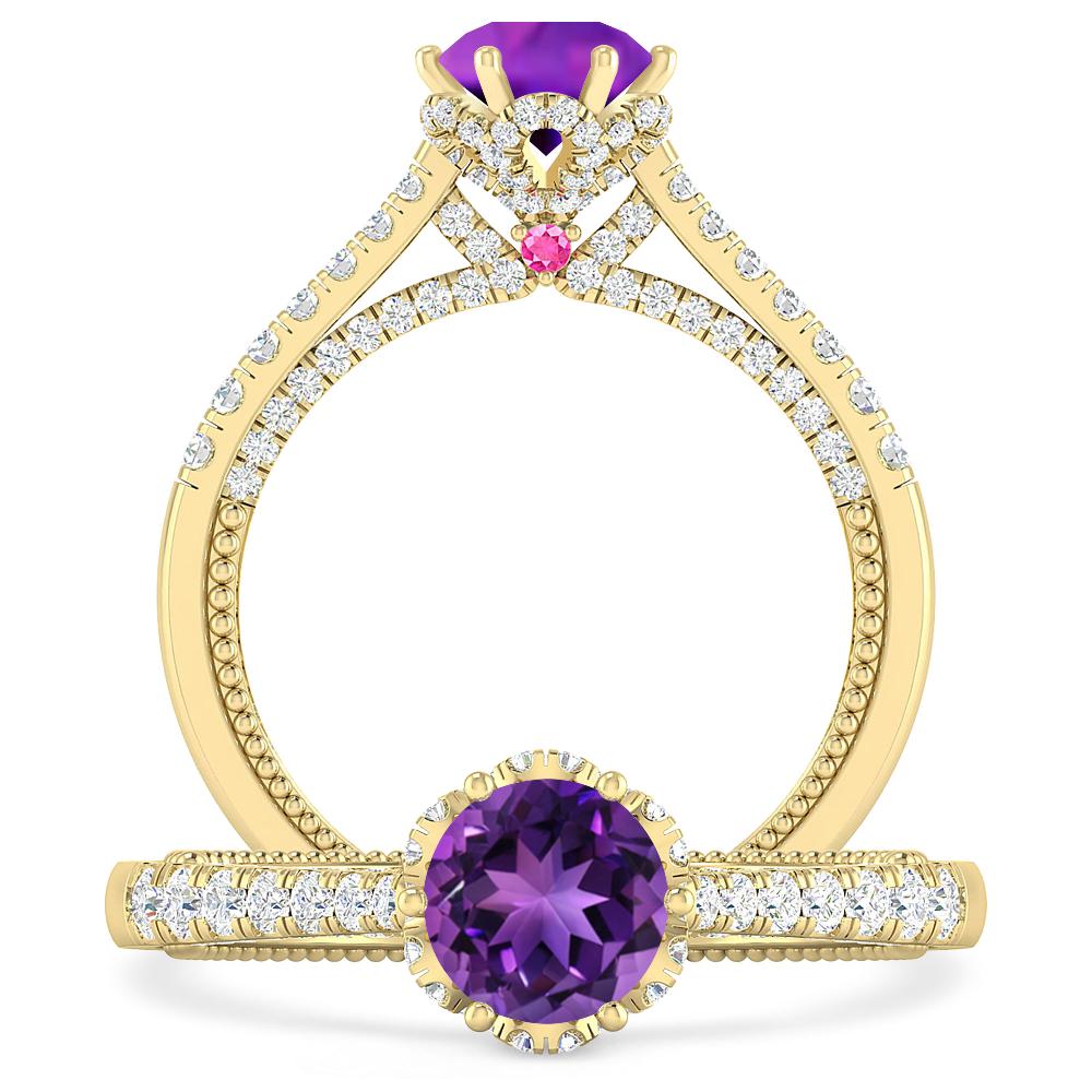 Yellow Gold - Amethyst