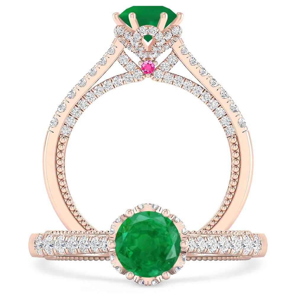 Rose Gold - Emerald