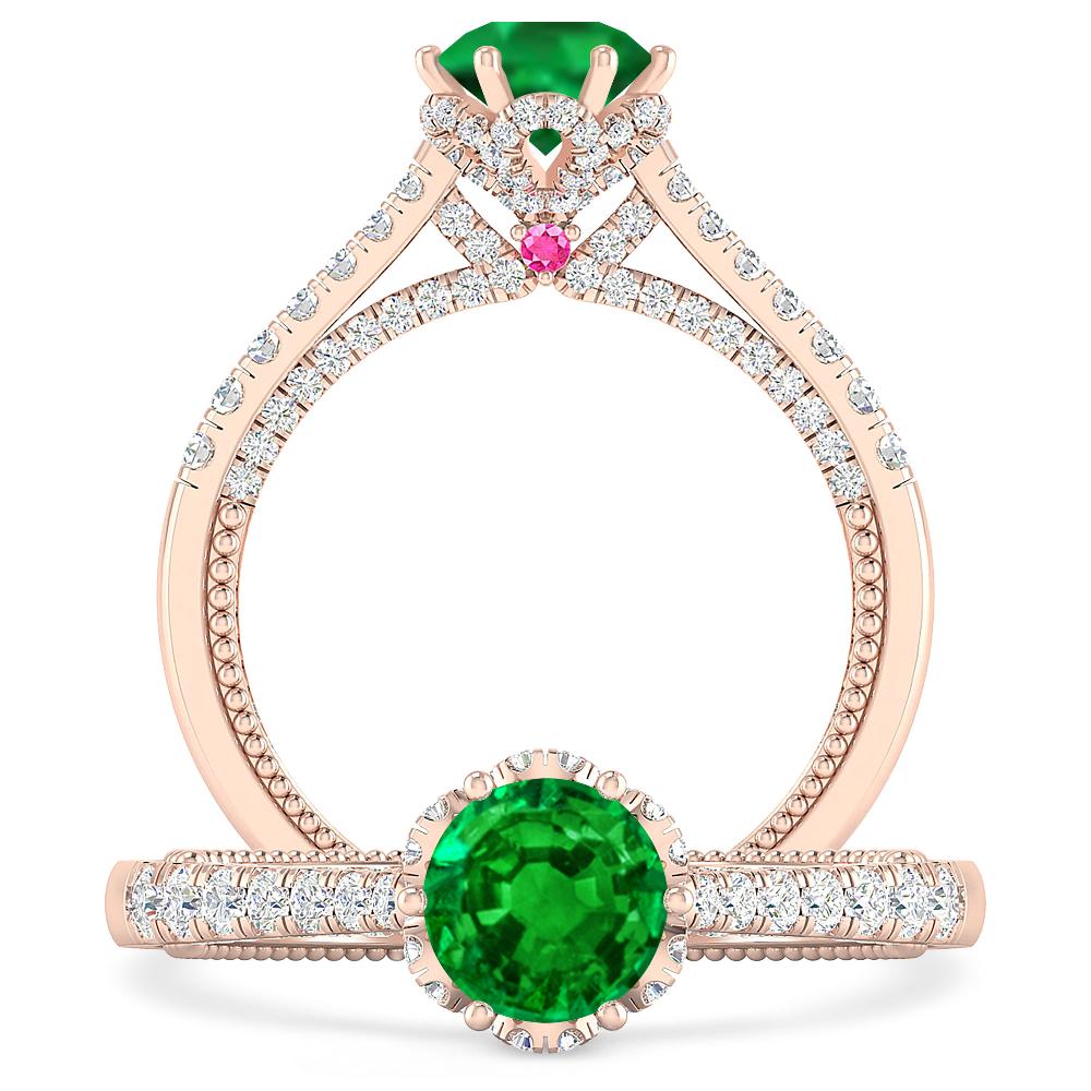 Rose Gold - Emerald