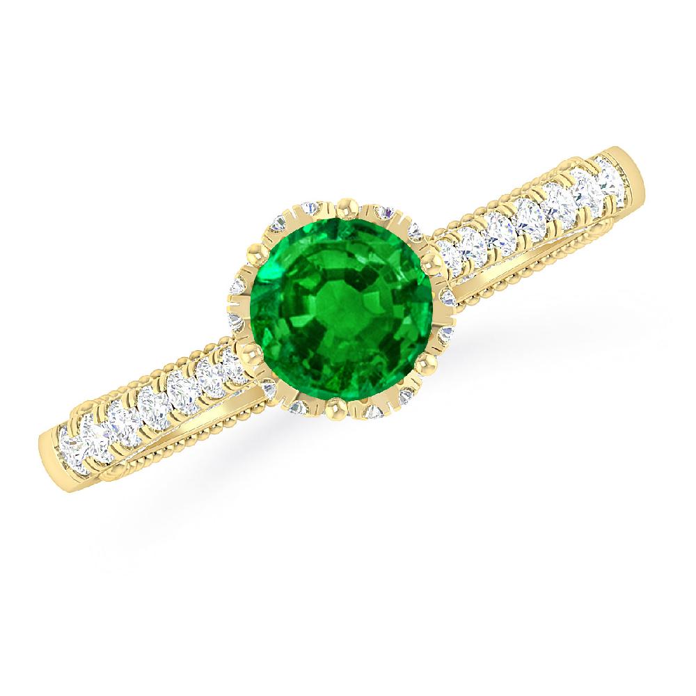 Yellow Gold - Emerald