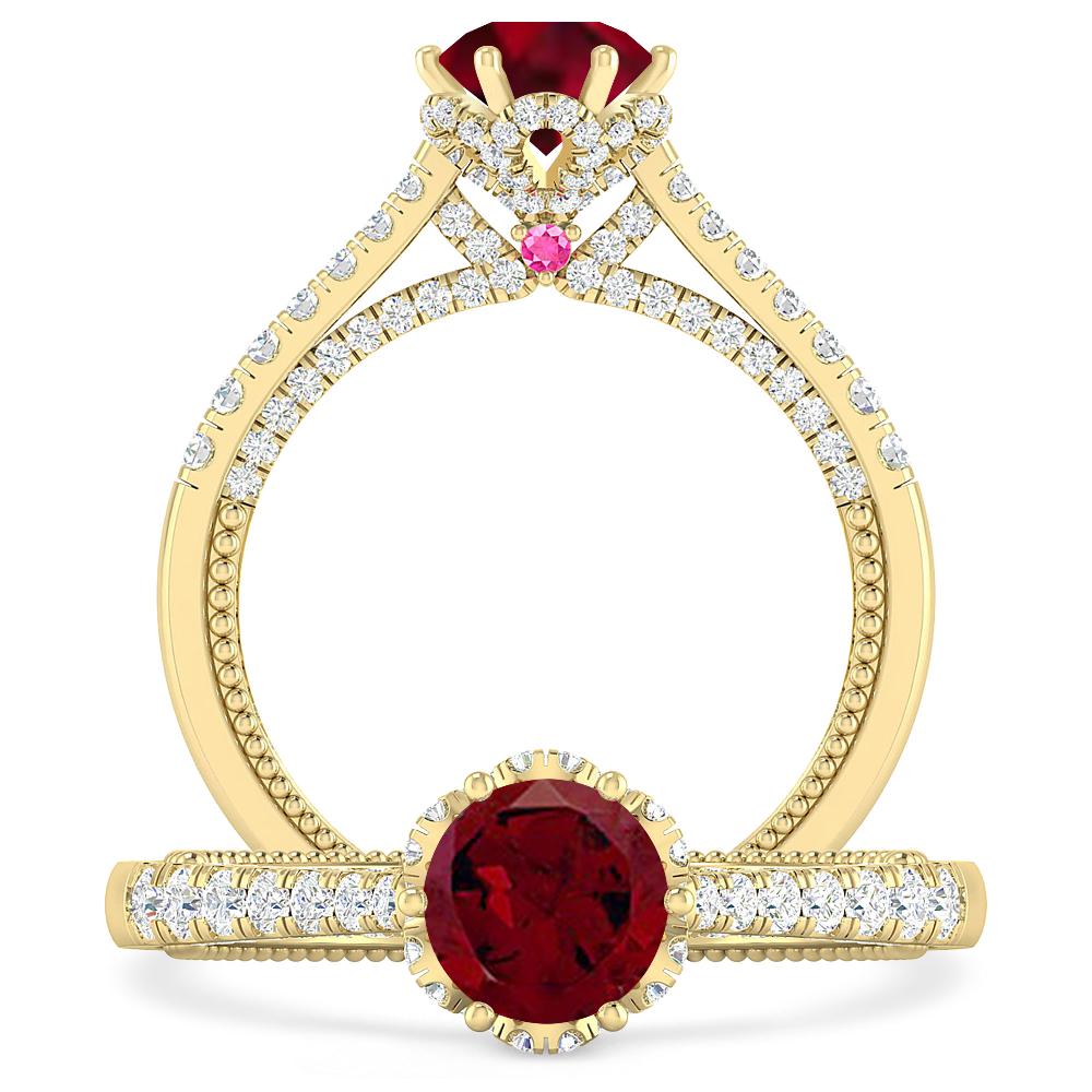 Yellow Gold - Garnet