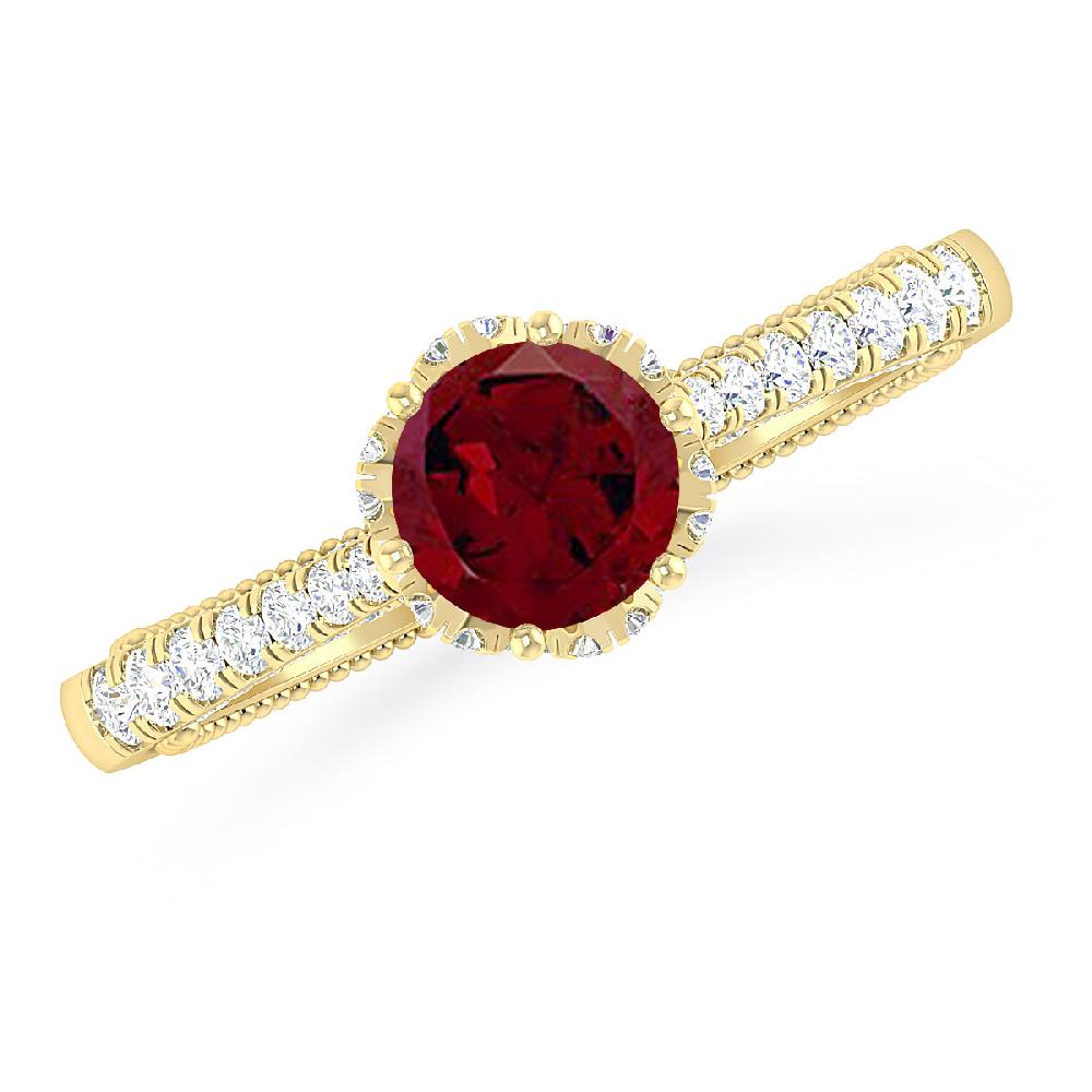 Yellow Gold - Garnet