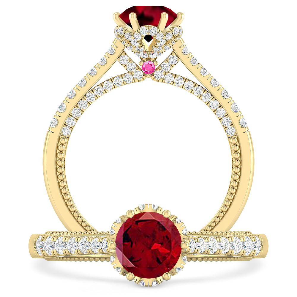 Yellow Gold - Garnet