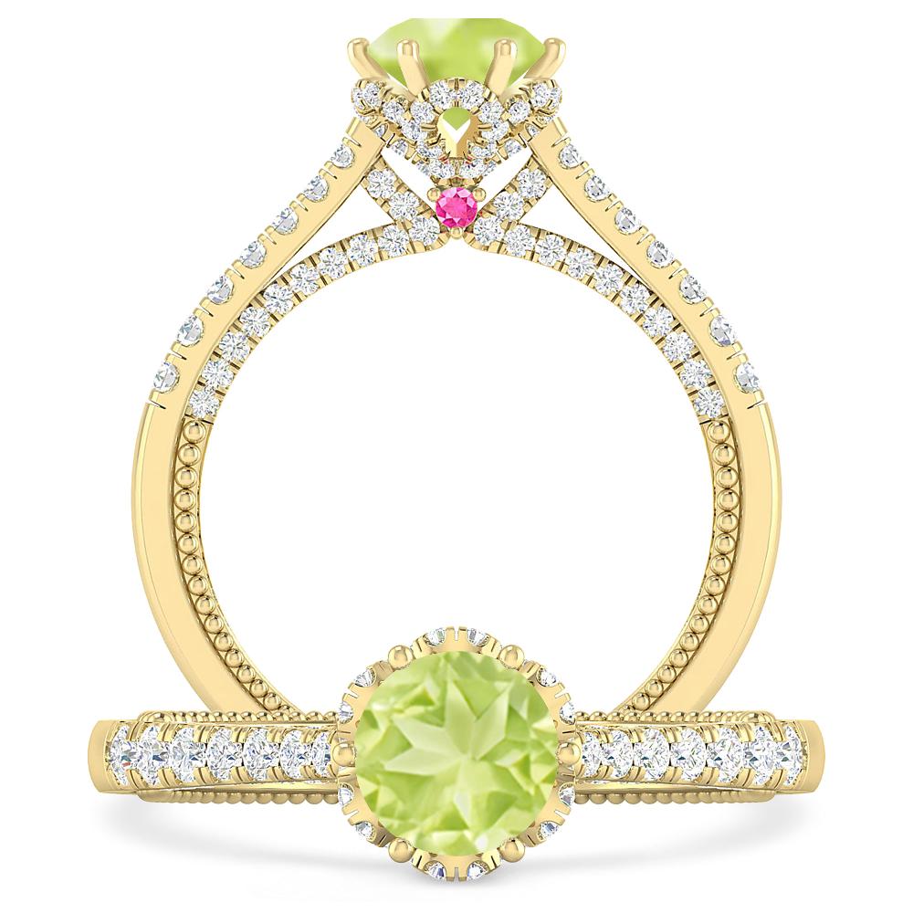 Yellow Gold - Peridot