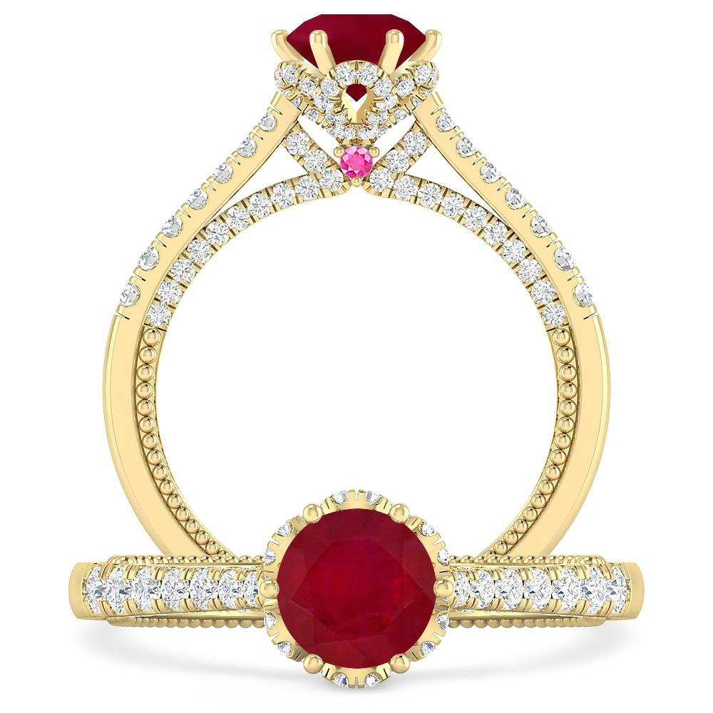 Yellow Gold - Ruby