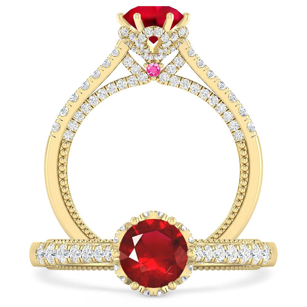 Yellow Gold - Ruby