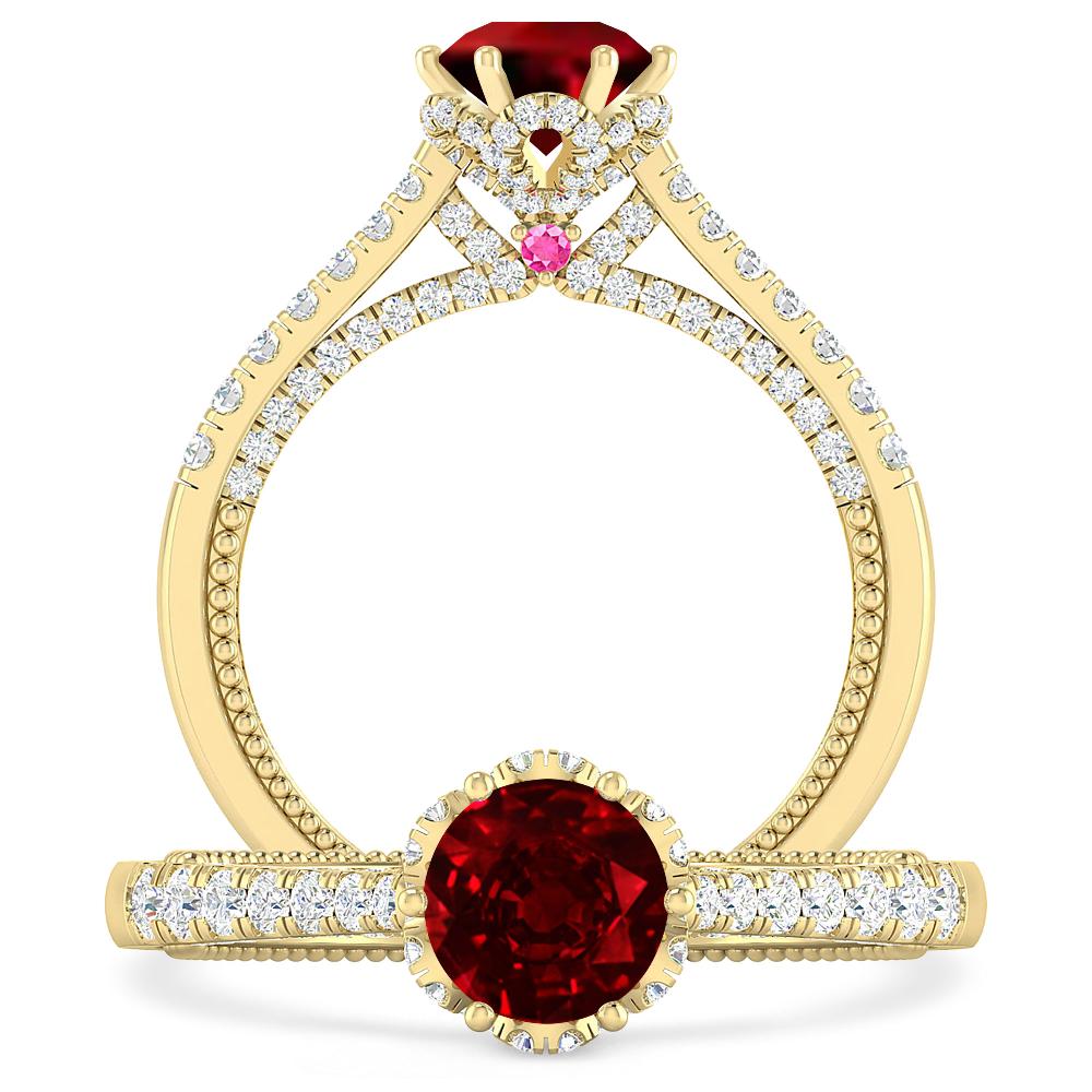 Yellow Gold - Ruby