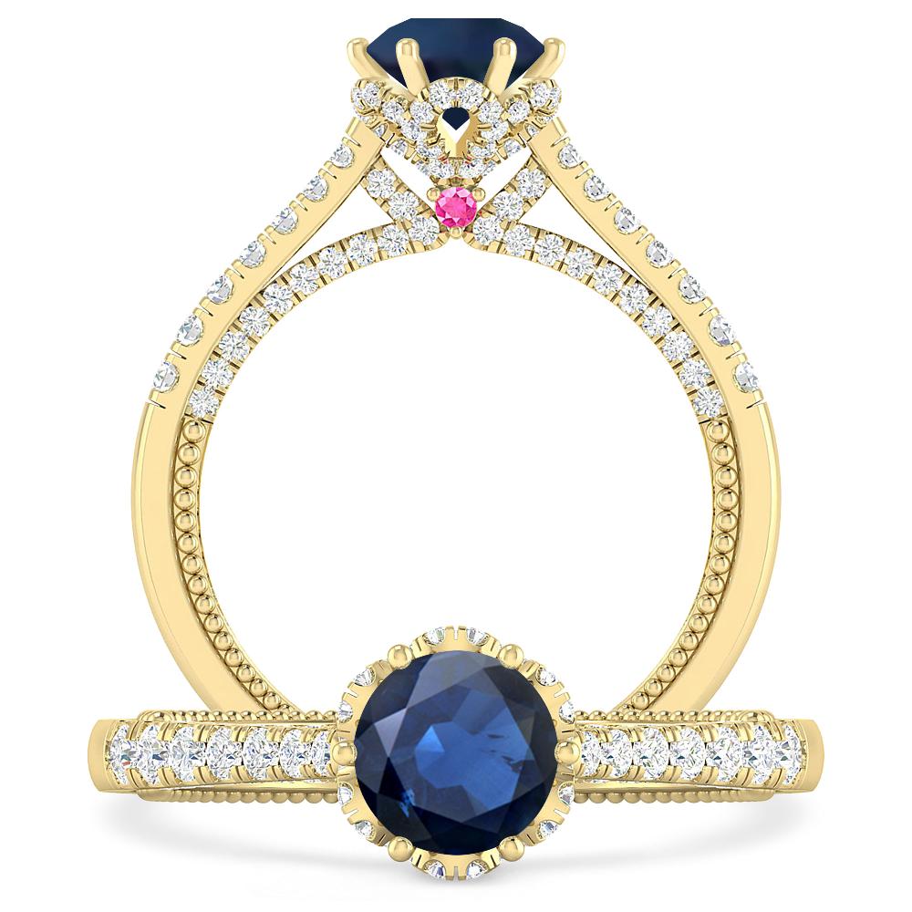 Yellow Gold - Sapphire