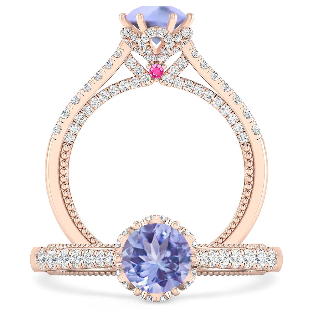 Rose Gold - Tanzanite