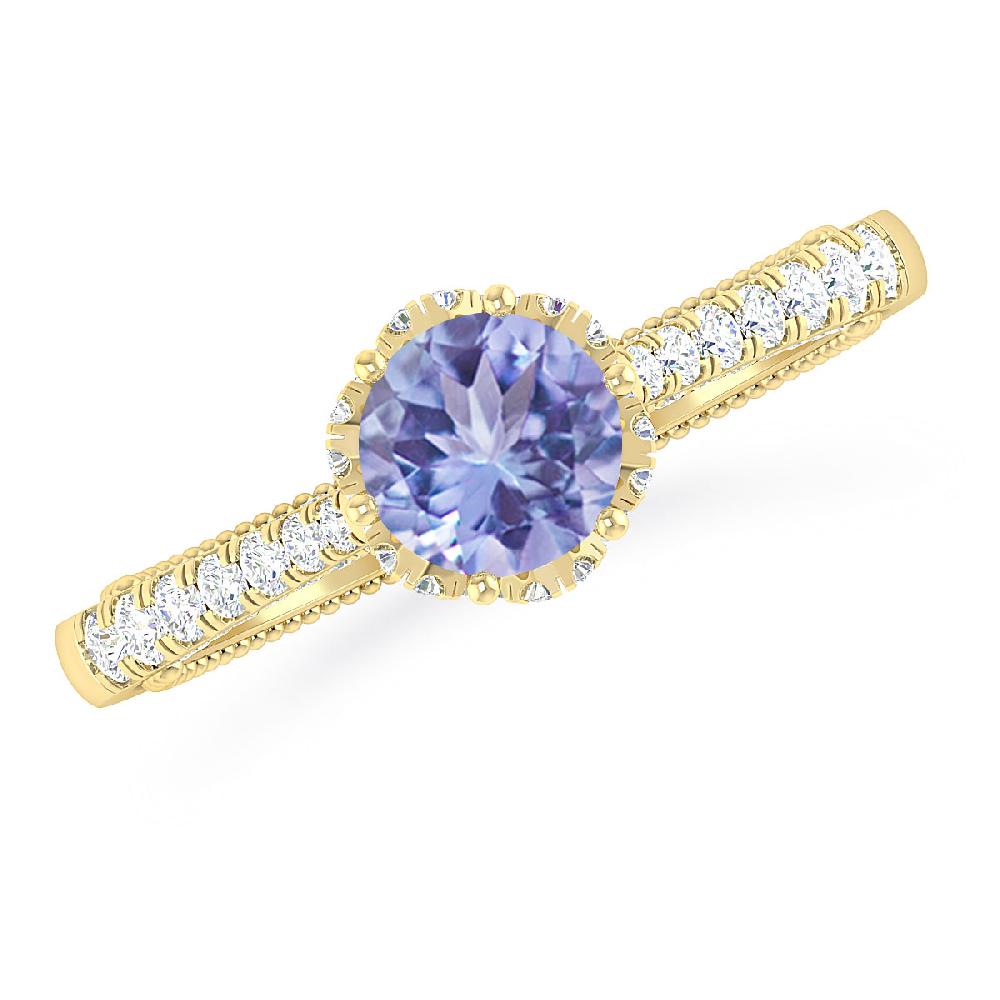 Yellow Gold - Tanzanite