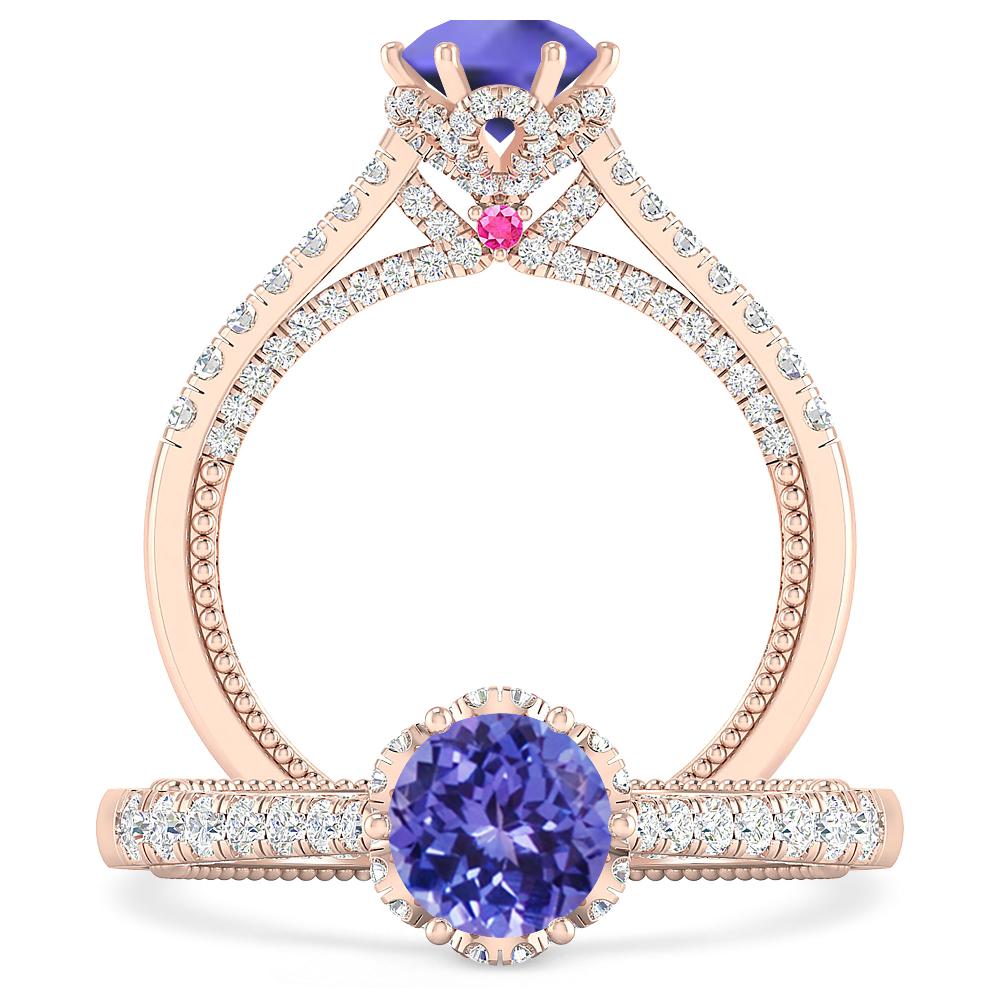 Rose Gold - Tanzanite