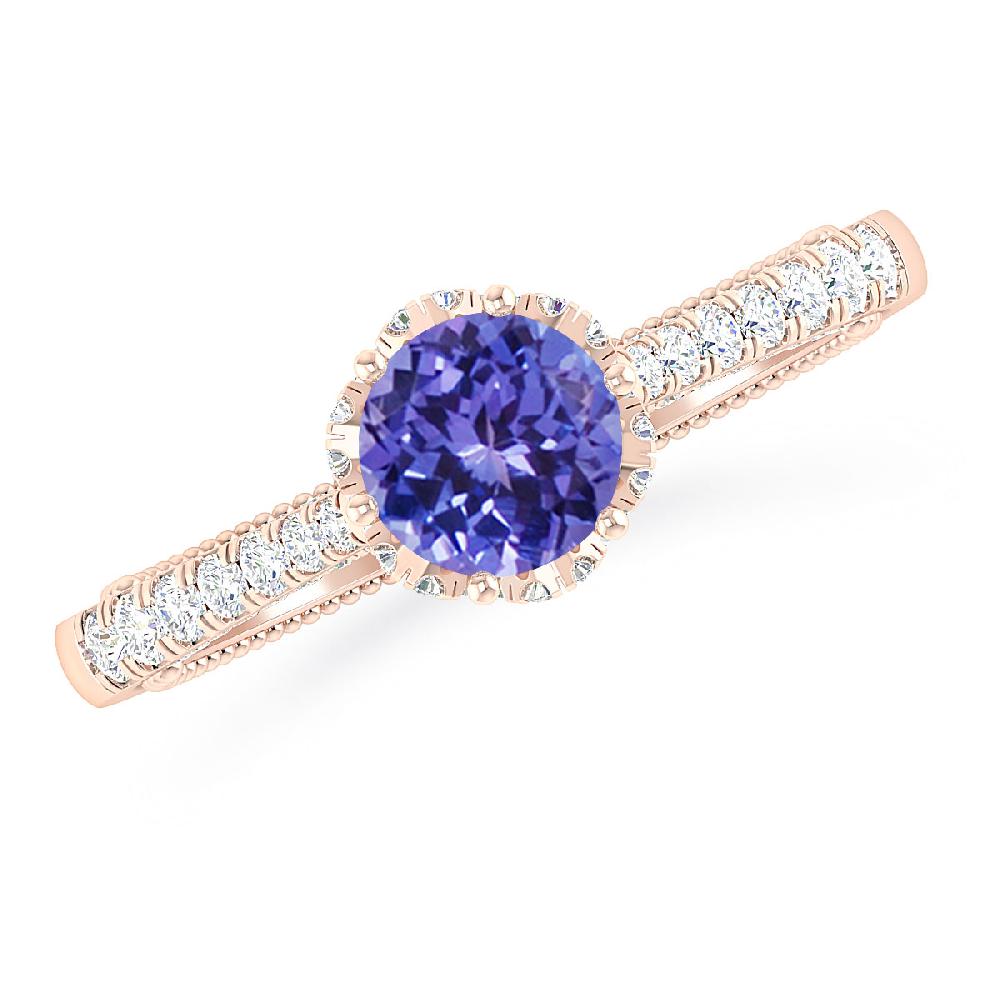 Rose Gold - Tanzanite