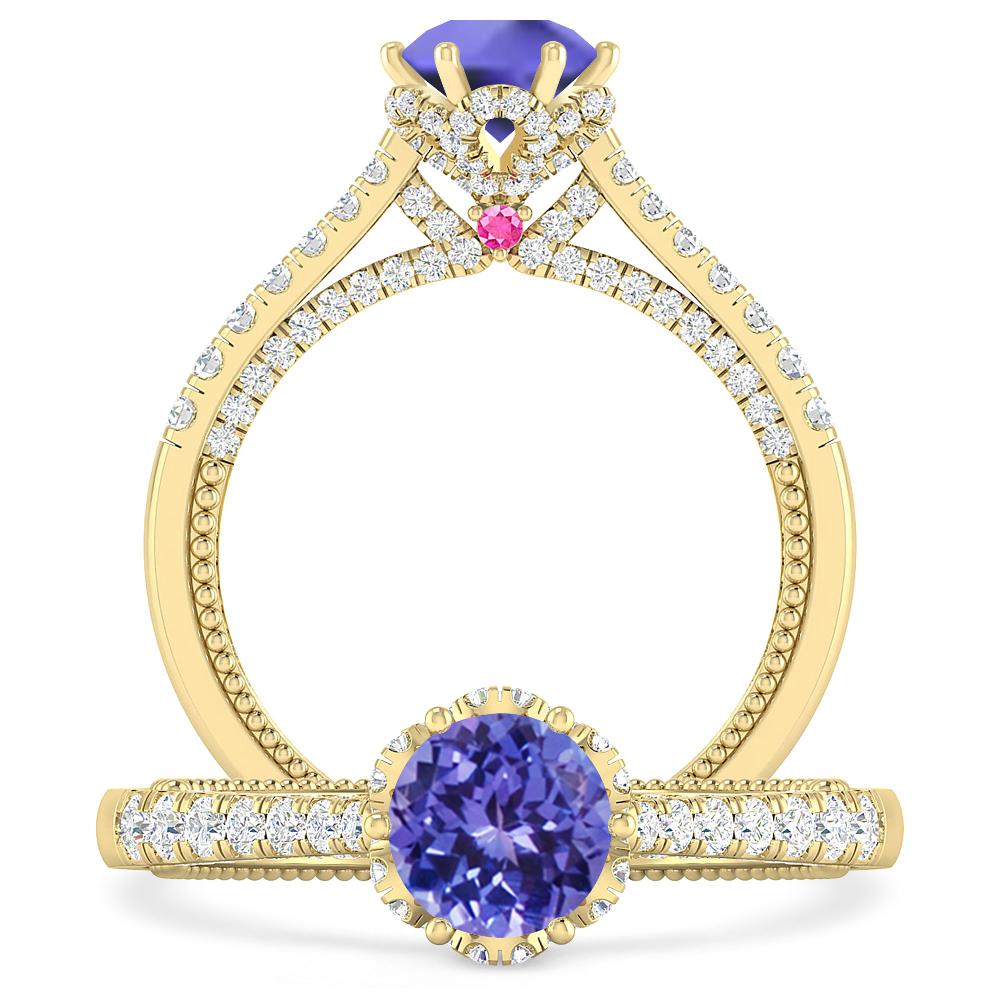 Yellow Gold - Tanzanite