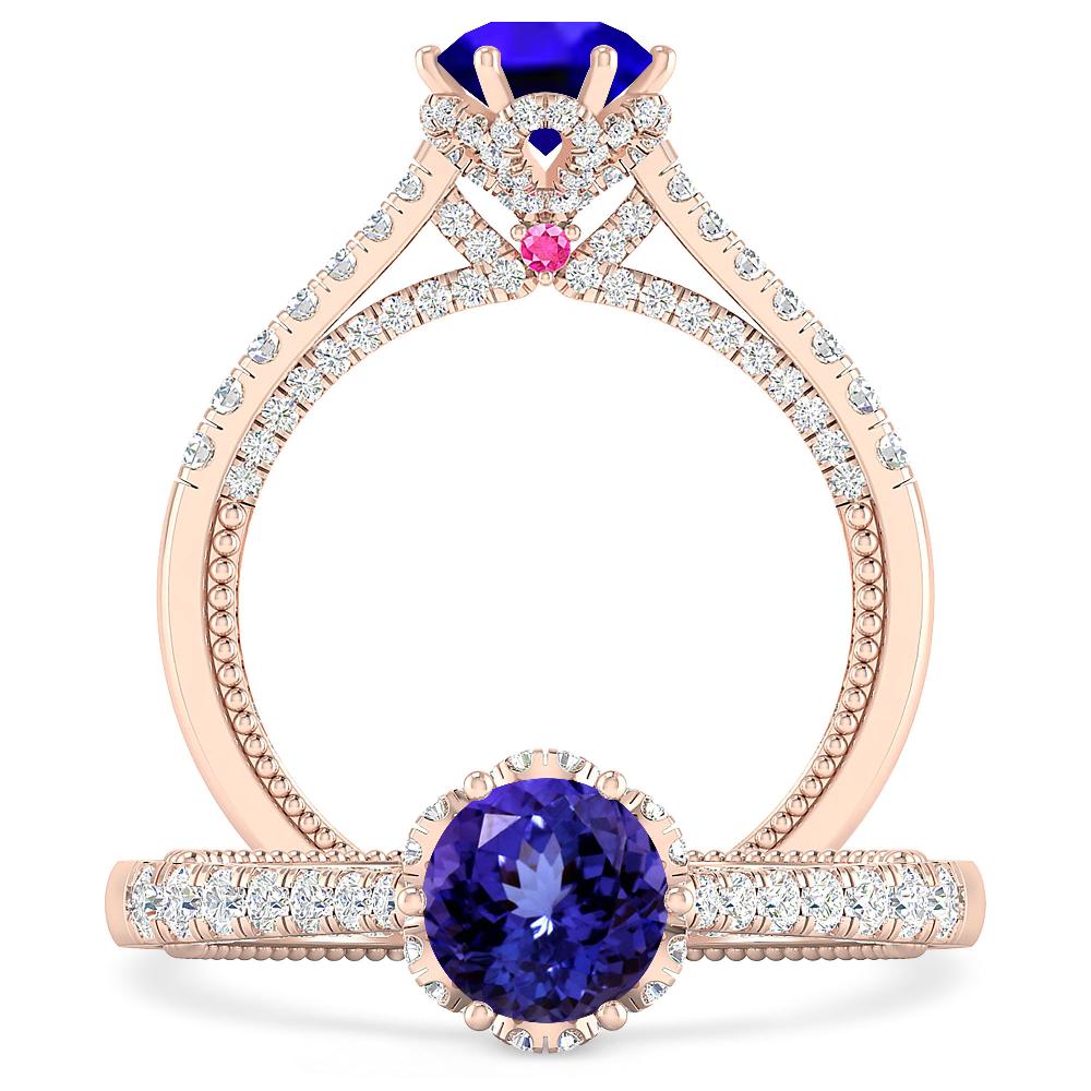 Rose Gold - Tanzanite