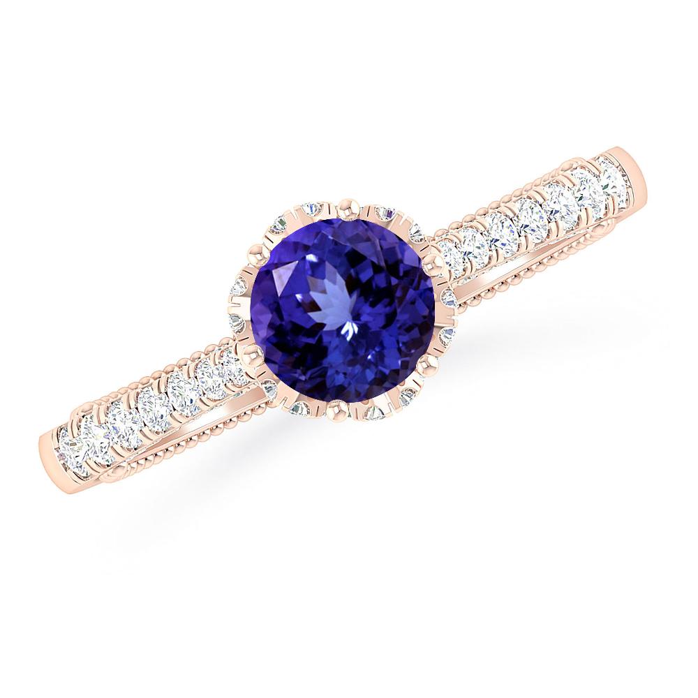 Rose Gold - Tanzanite