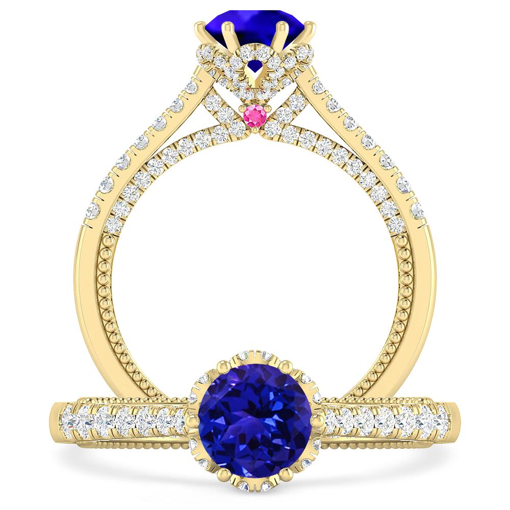 Yellow Gold - Tanzanite