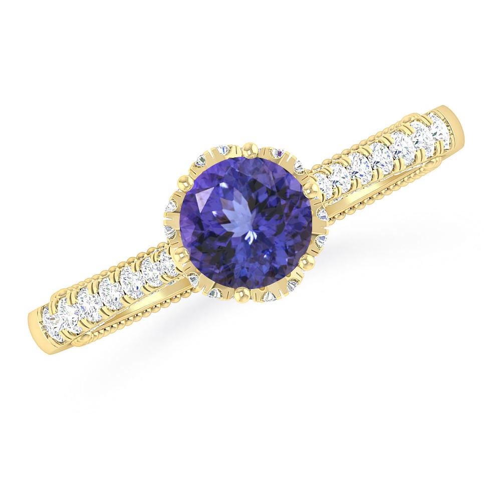 Yellow Gold - Tanzanite