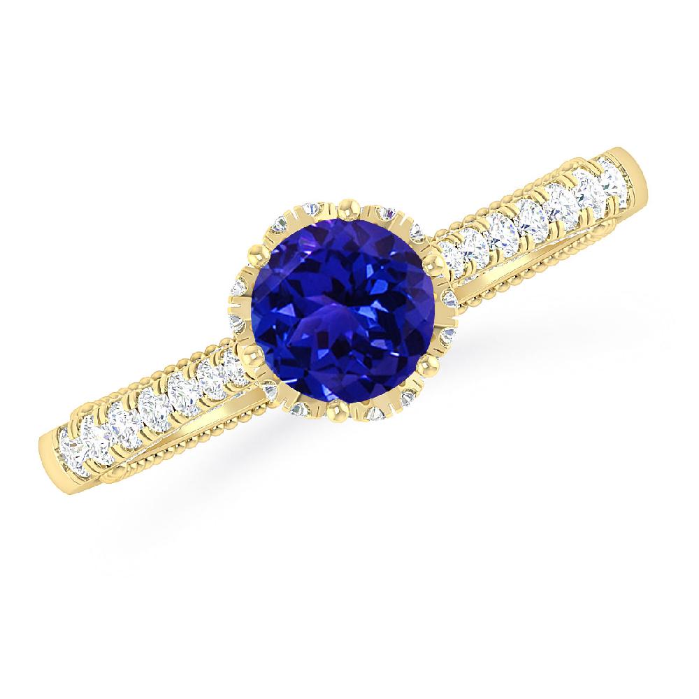 Yellow Gold - Tanzanite