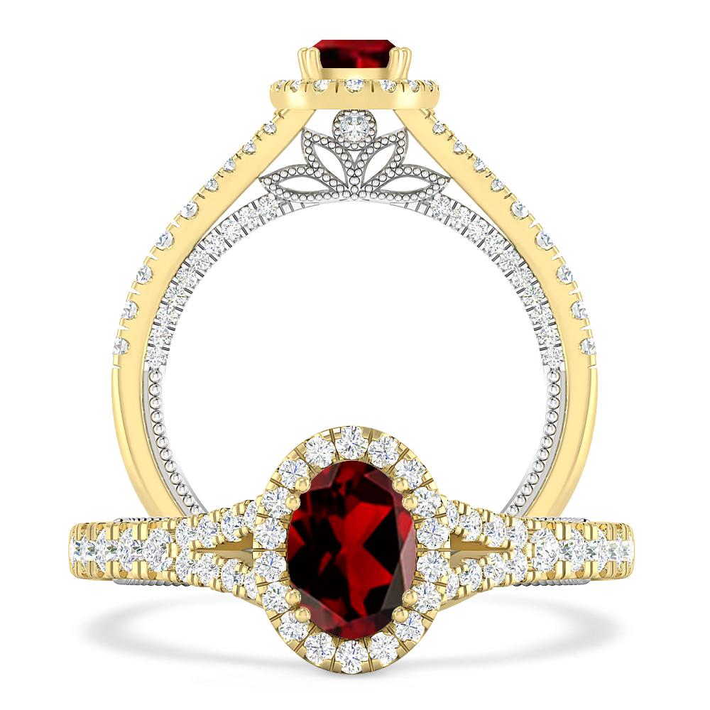 Yellow Gold - Garnet