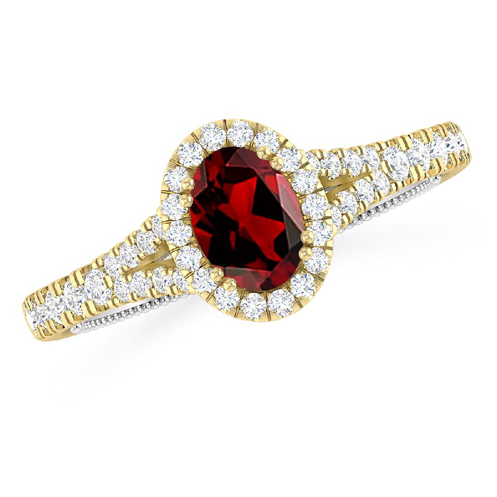 Yellow Gold - Garnet