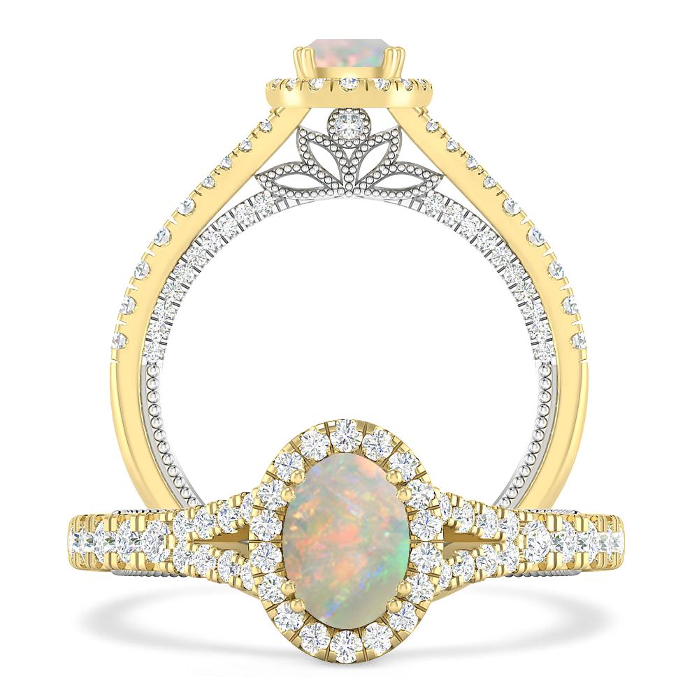 Yellow Gold - Opal