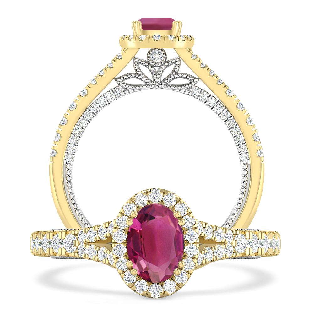 Yellow Gold - Pink Tourmaline