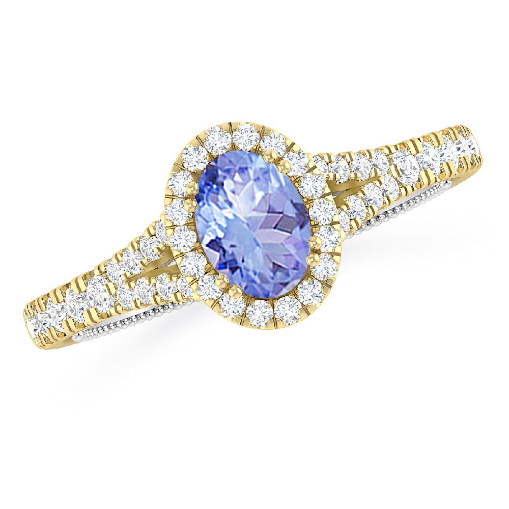 Yellow Gold - Tanzanite