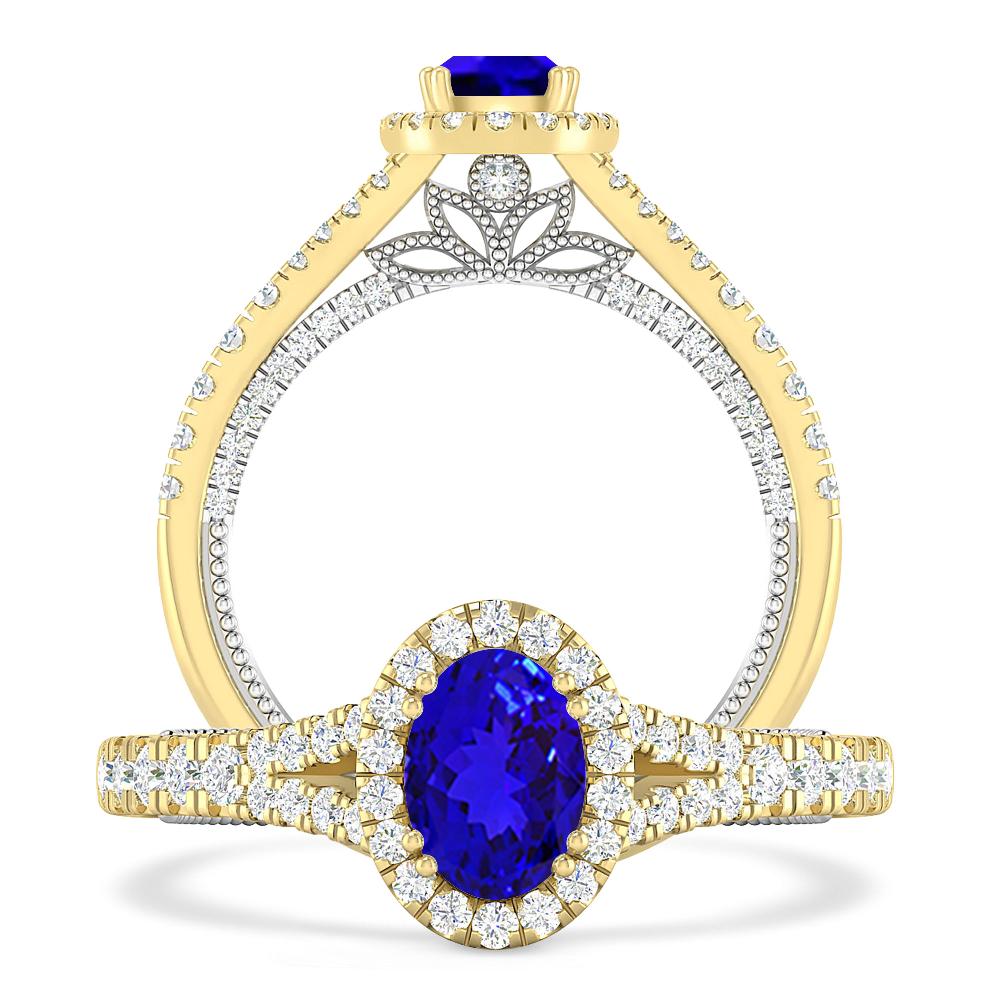 Yellow Gold - Tanzanite