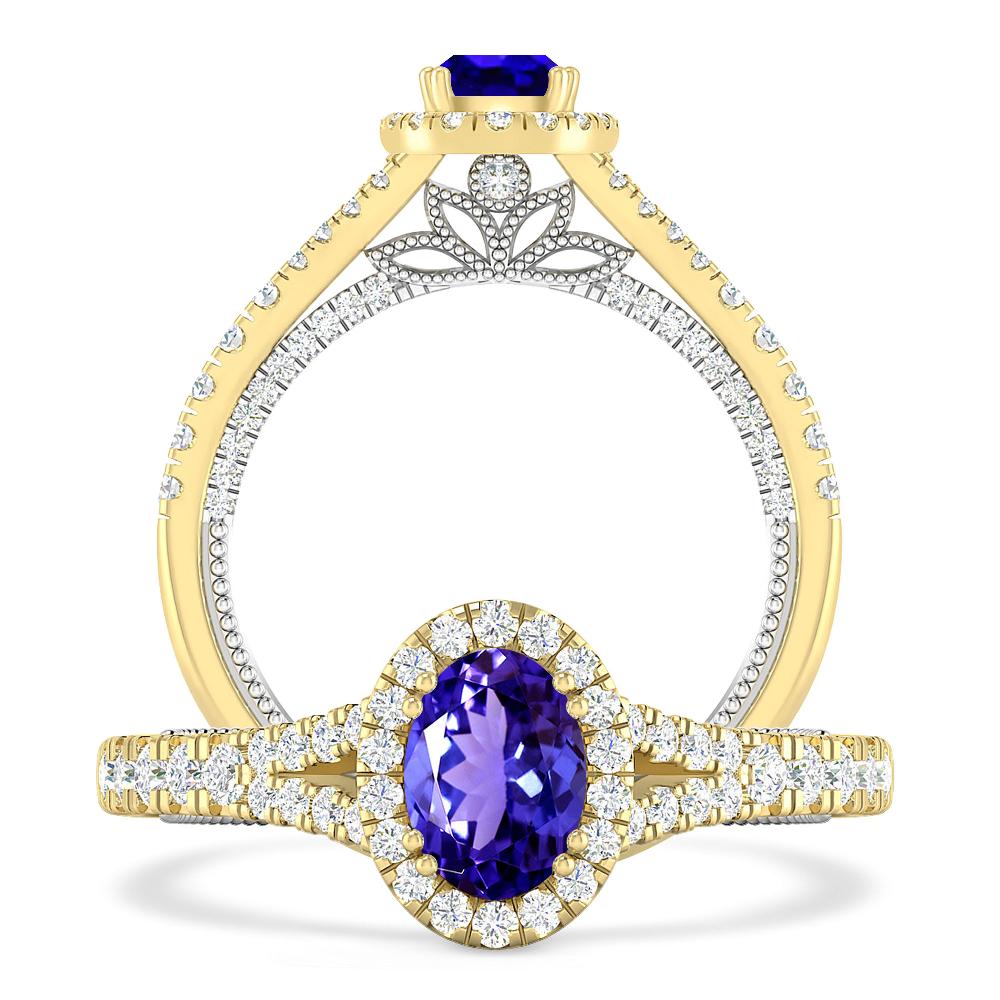 Yellow Gold - Tanzanite