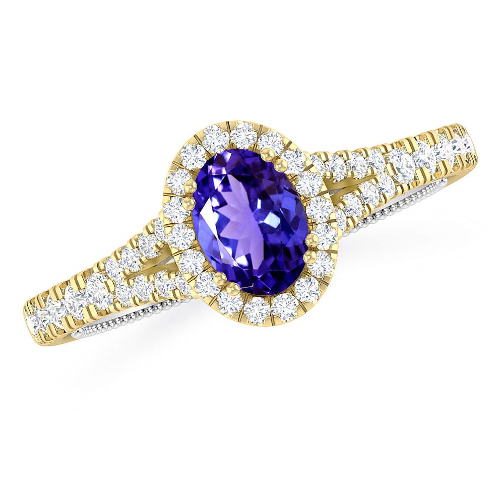 Yellow Gold - Tanzanite