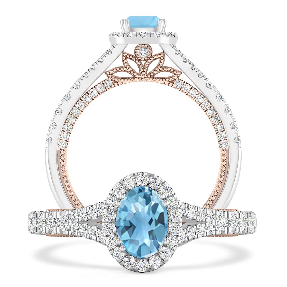 White Gold - Blue Topaz