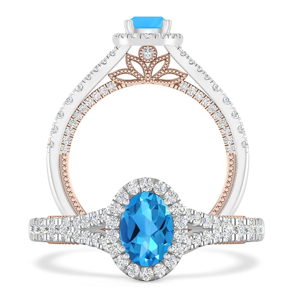 White Gold - Blue Topaz