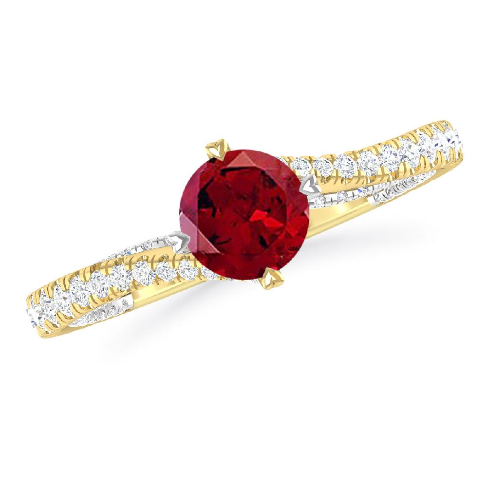 Yellow Gold - Garnet