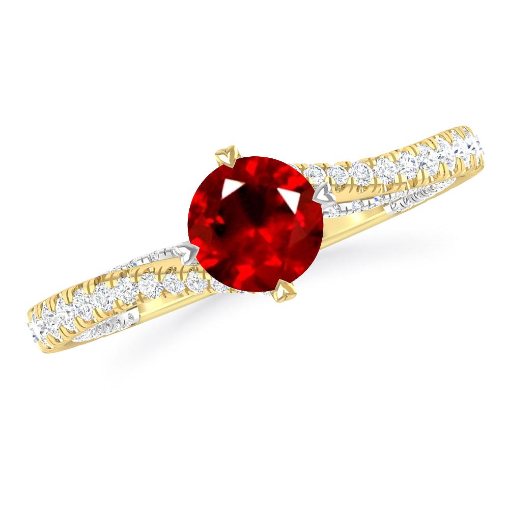 Yellow Gold - Ruby