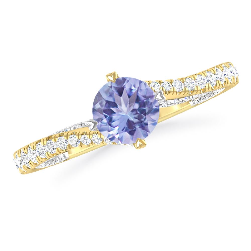 Yellow Gold - Tanzanite