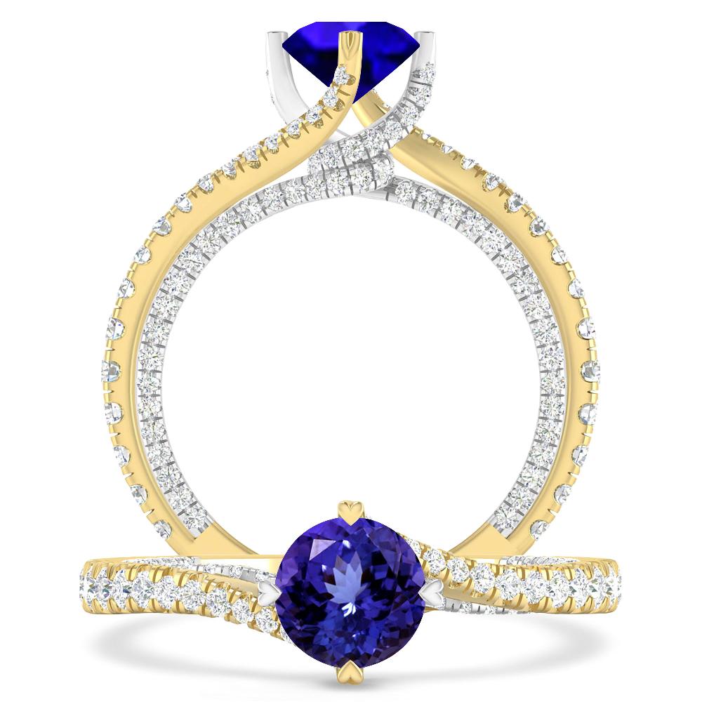 Yellow Gold - Tanzanite