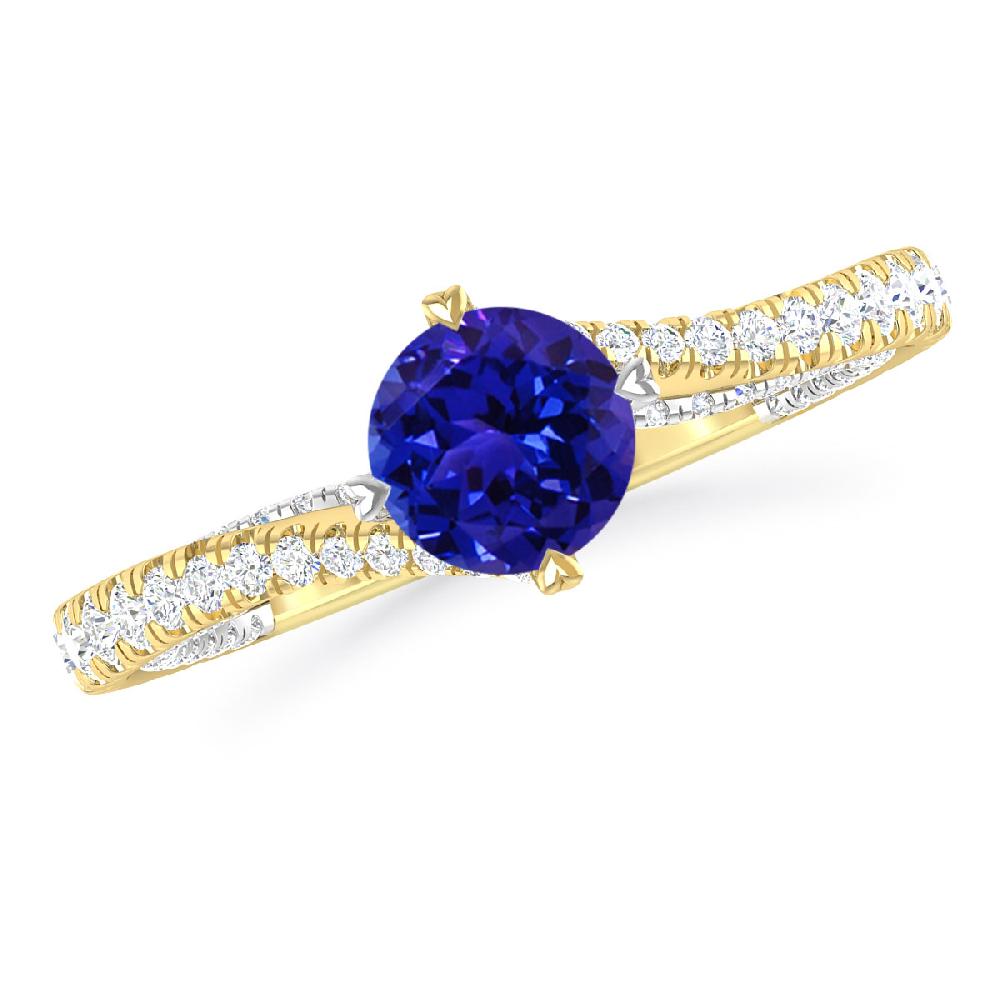 Yellow Gold - Tanzanite