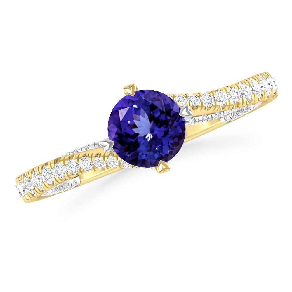 Yellow Gold - Tanzanite