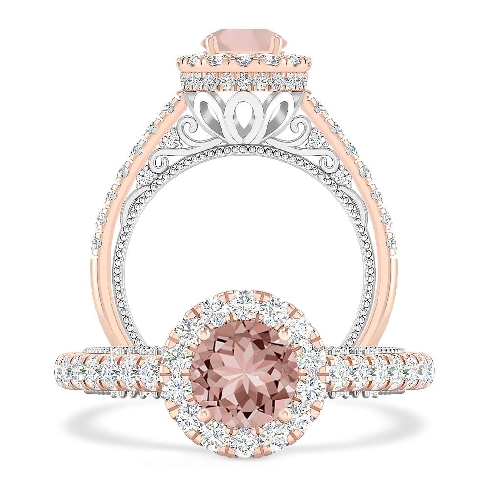 Rose Gold/White Gold - Morganite