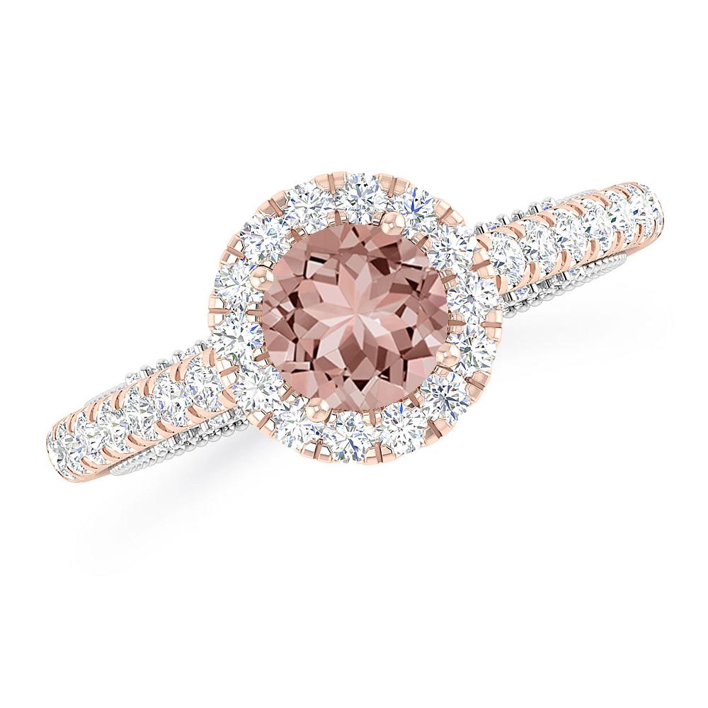 Rose Gold/White Gold - Morganite