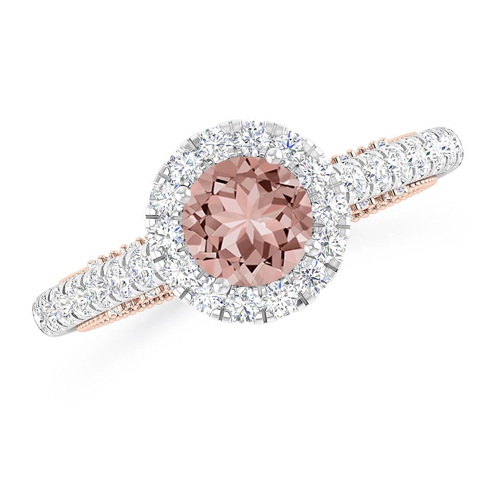 White Gold/Rose Gold - Morganite