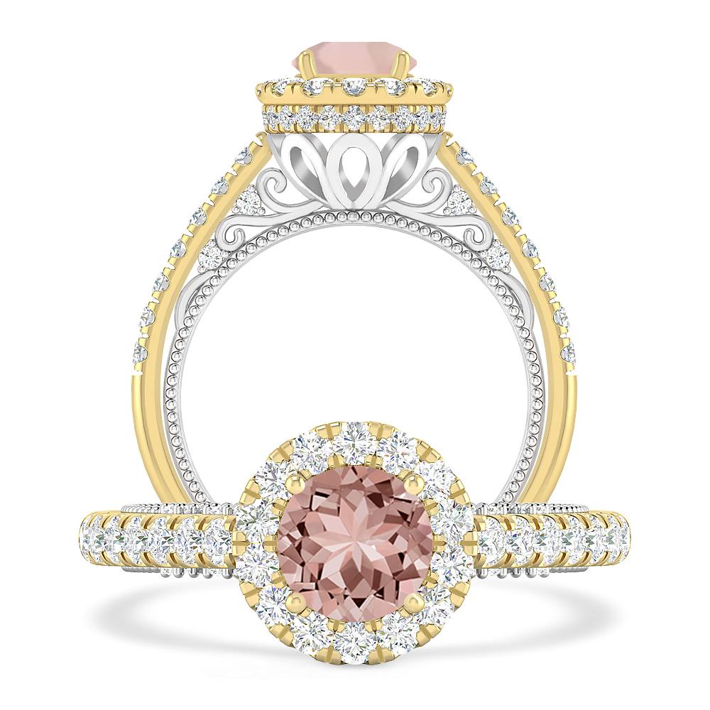 Yellow Gold/White Gold - Morganite