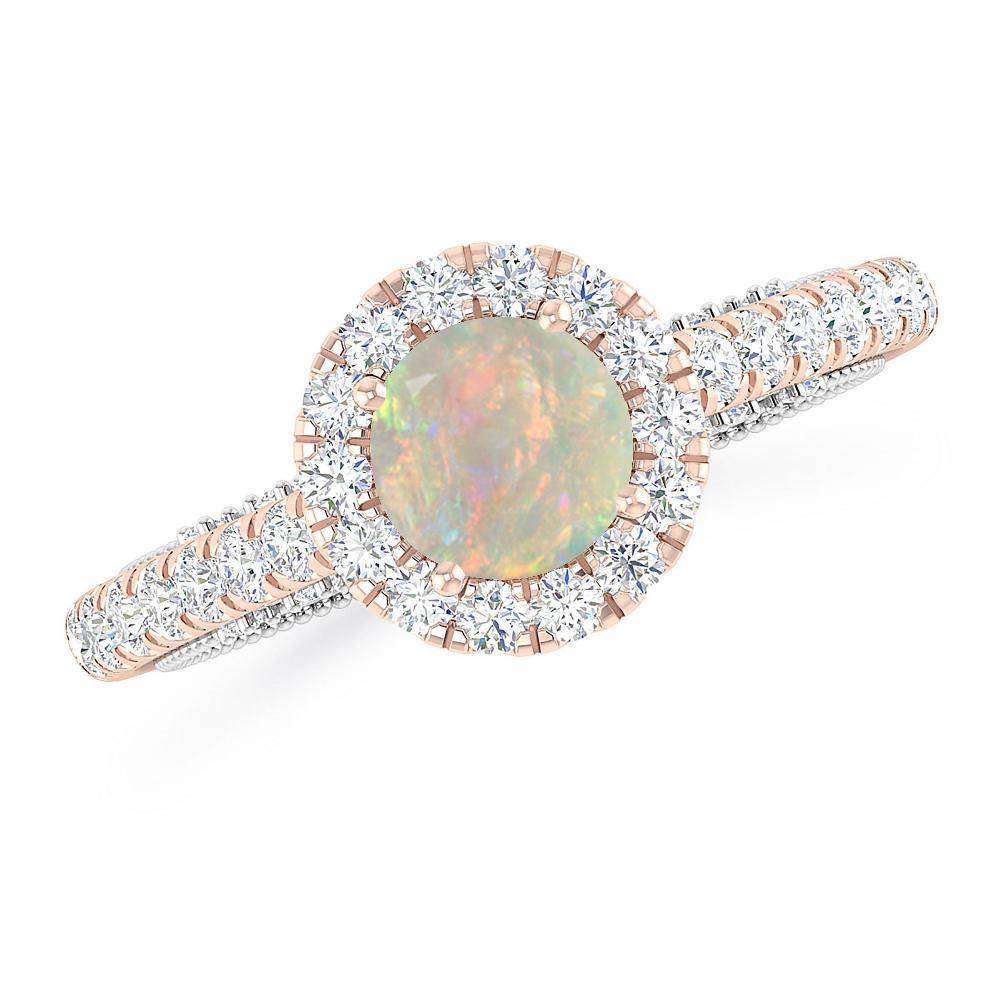 Rose Gold/White Gold - Opal