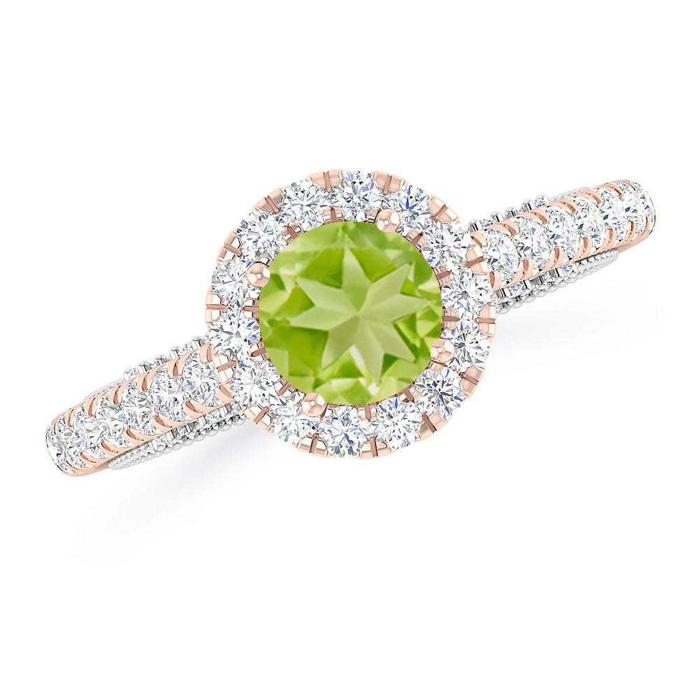 Rose Gold/White Gold - Peridot