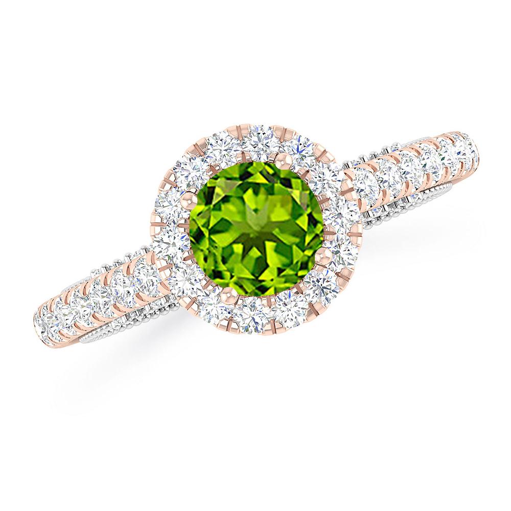 Rose Gold/White Gold - Peridot